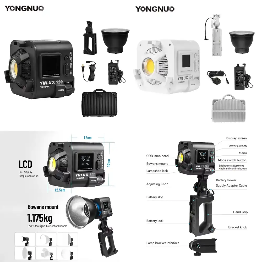 Photography Video - YONGNUO YNLUX100 100W 3200K-5600K Luz de