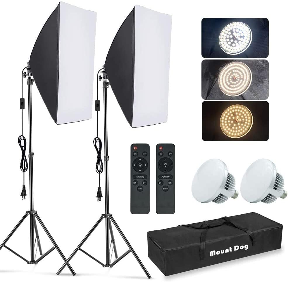 Photography Bulb - Kit de Iluminação Softbox para Fotografia,