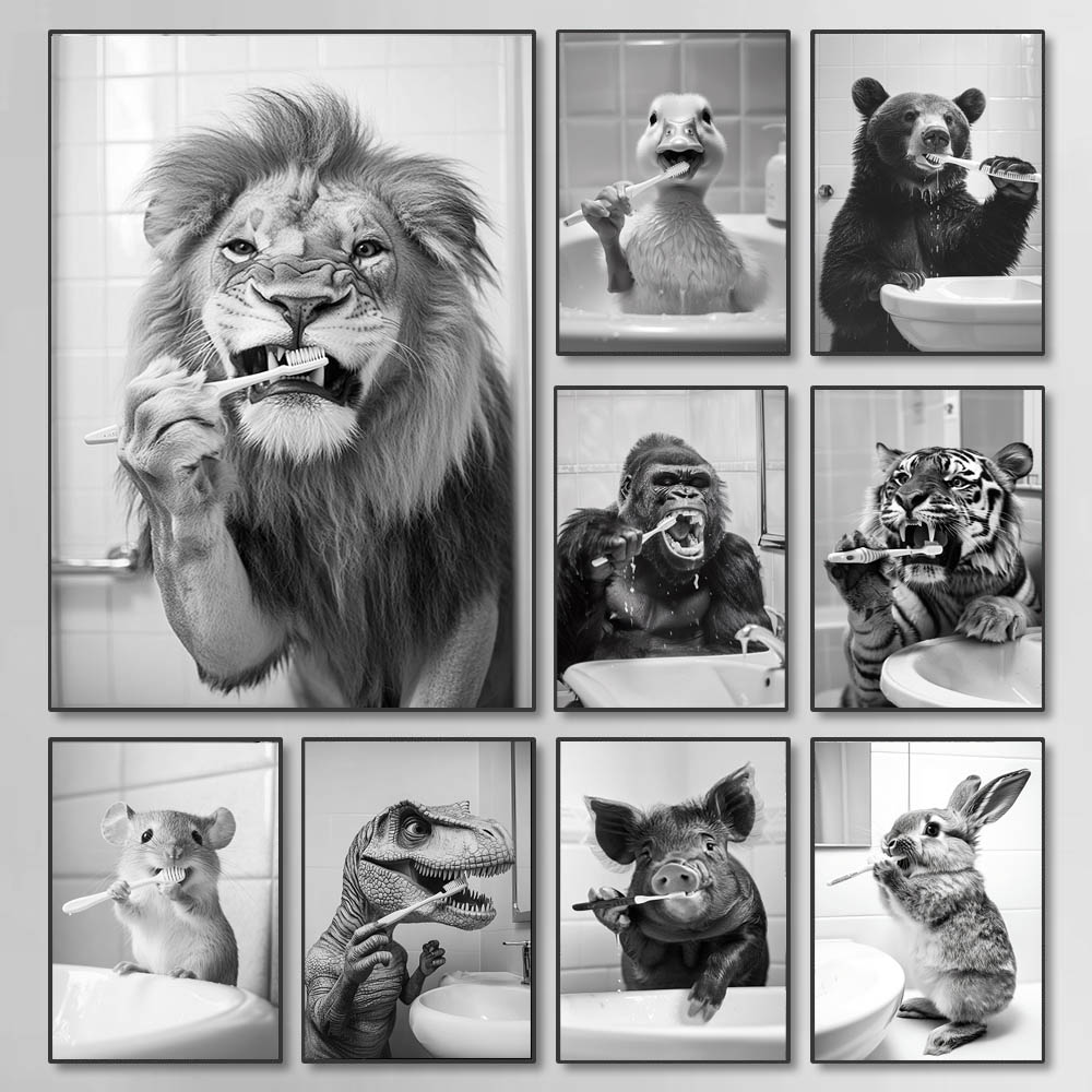 Photography Techniques - Pôster Engraçado de Escovação de Dentes