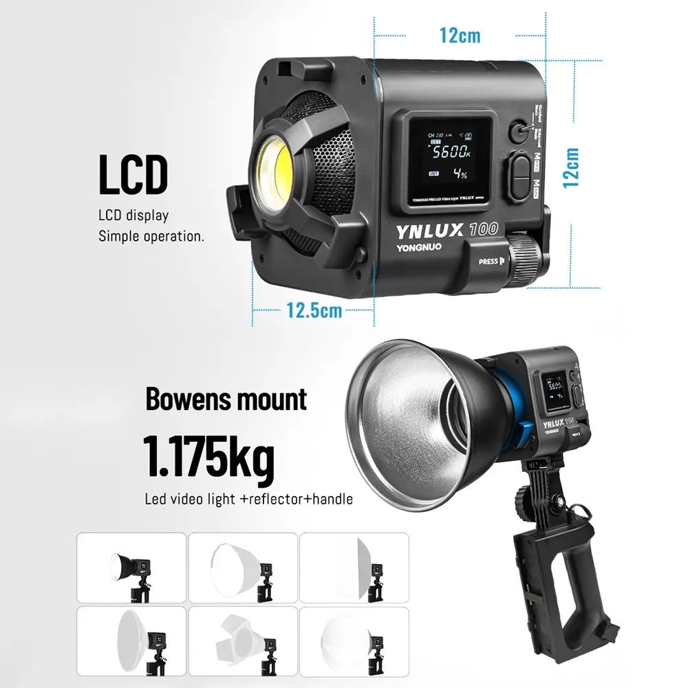 YONGNUO YNLUX100 100W 3200K-56 - Photography Video avaliação e preço