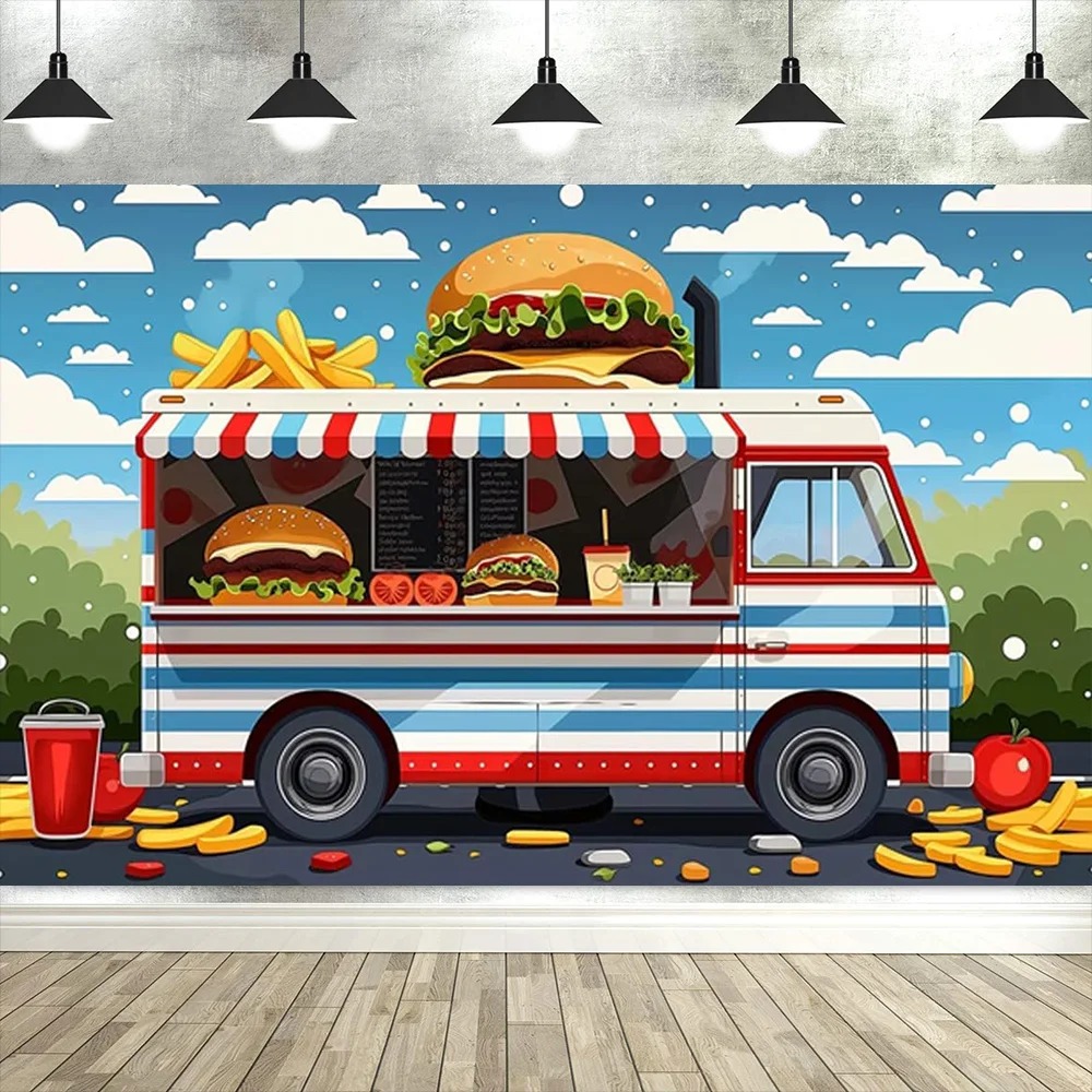 Banner temático de caminhão de - Fotografi Food avaliação e preço